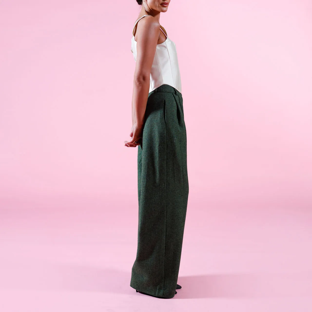 AOIFE MCNAMARA Hopeful Dream Wide Leg Trousers - Green