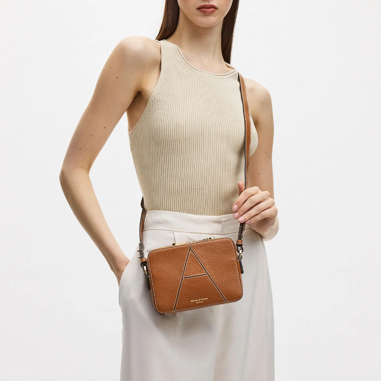 ASPINAL OF LONDON ONLINE EXCLUSIVE Camera Crossbody Bag - Tan