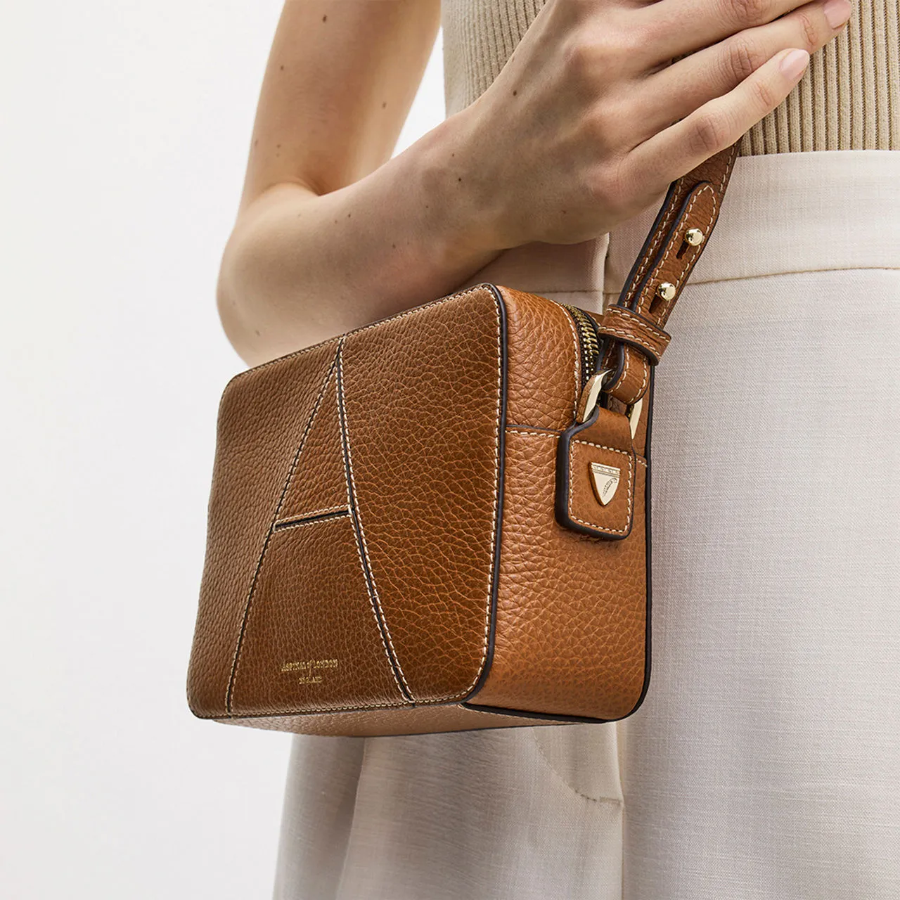 ASPINAL OF LONDON ONLINE EXCLUSIVE Camera Crossbody Bag - Tan