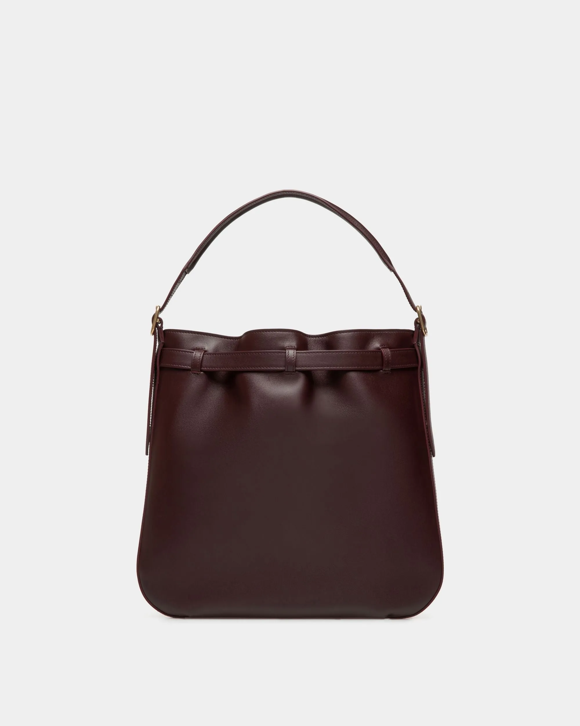 Beckett Crossbody Bag In Deep Burgundy Leather 