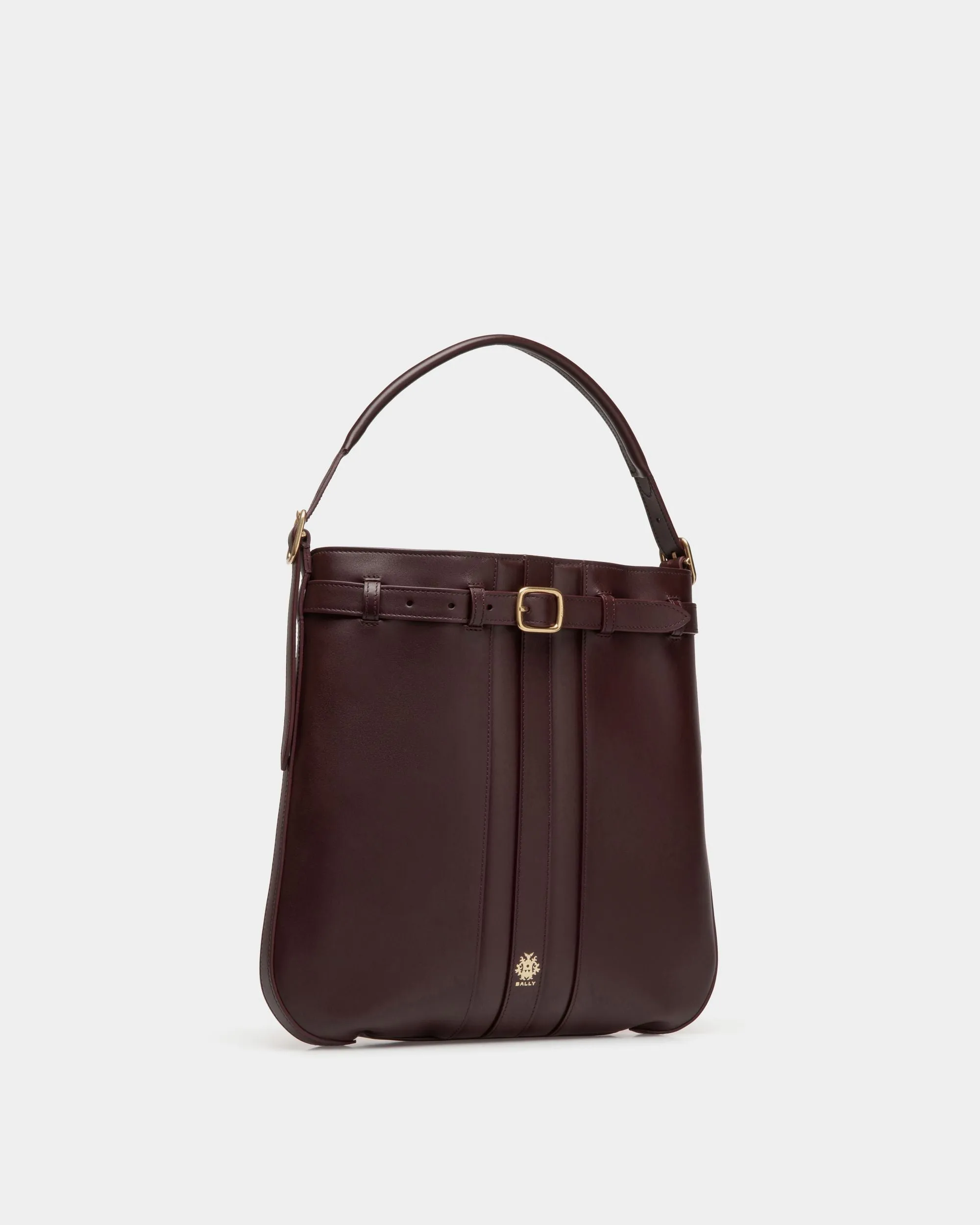 Beckett Crossbody Bag In Deep Burgundy Leather 