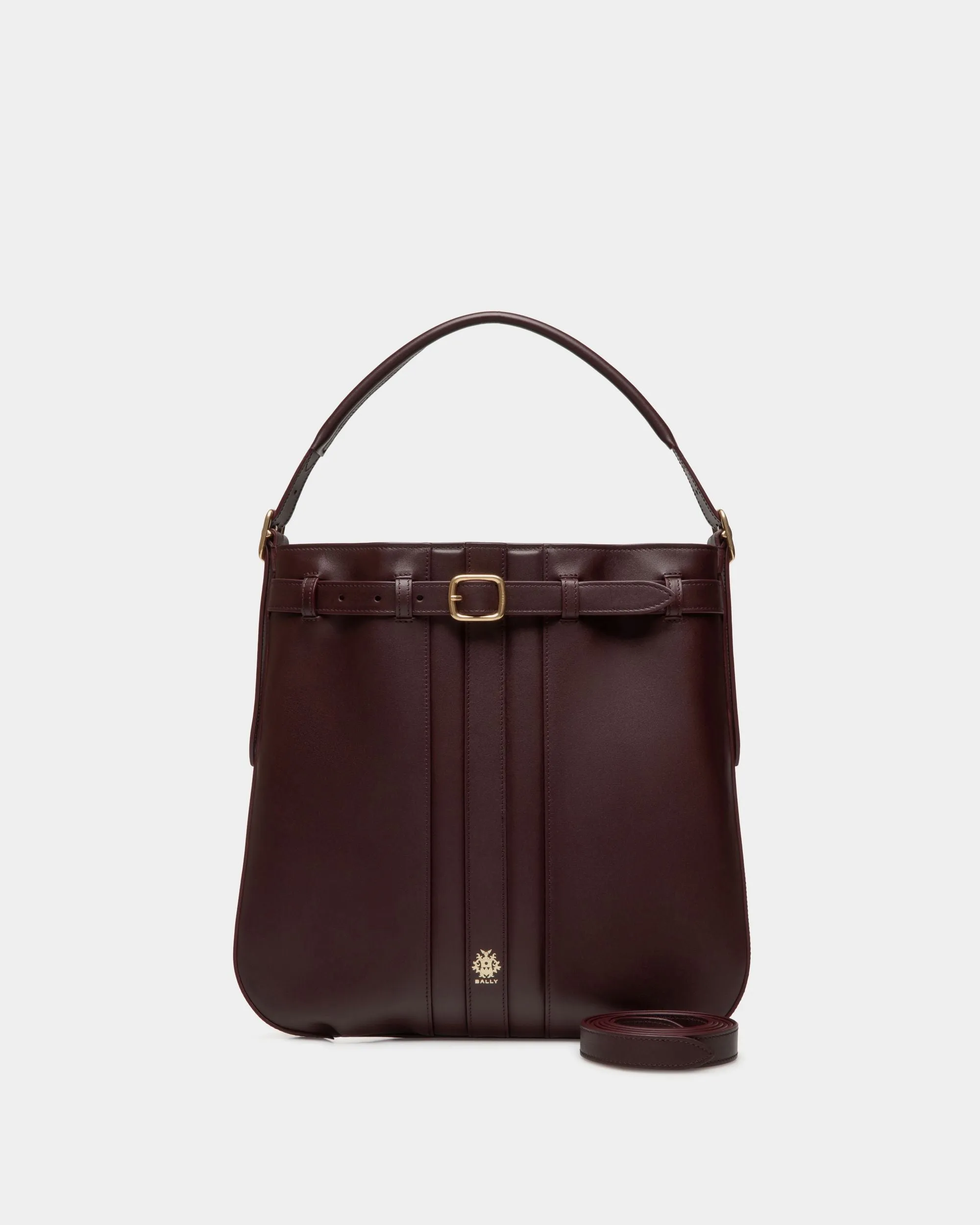 Beckett Crossbody Bag In Deep Burgundy Leather 