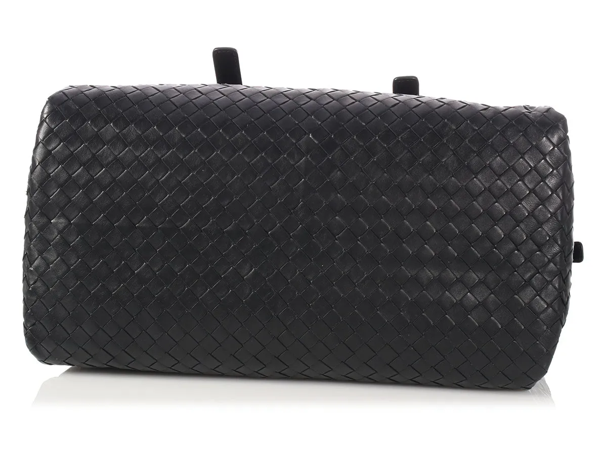 Bottega Veneta Black Woven Leather Satchel