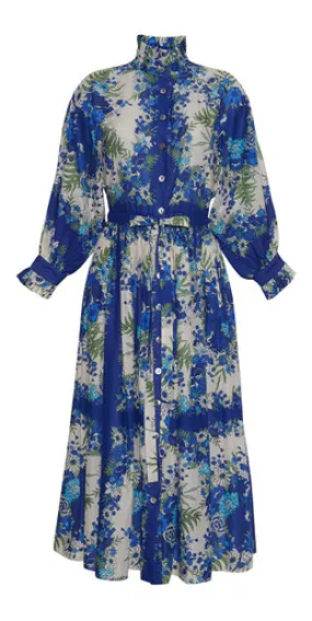 Cara Cara Beatrice Dress, Evening Blue Bombay Bouquet