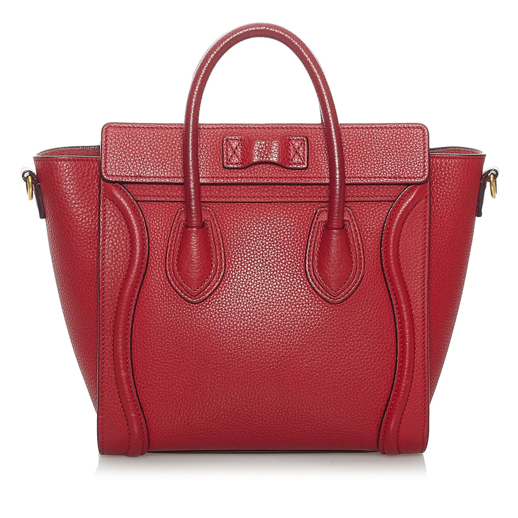 Celine Nano Luggage Leather Satchel (SHG-DNbNna)