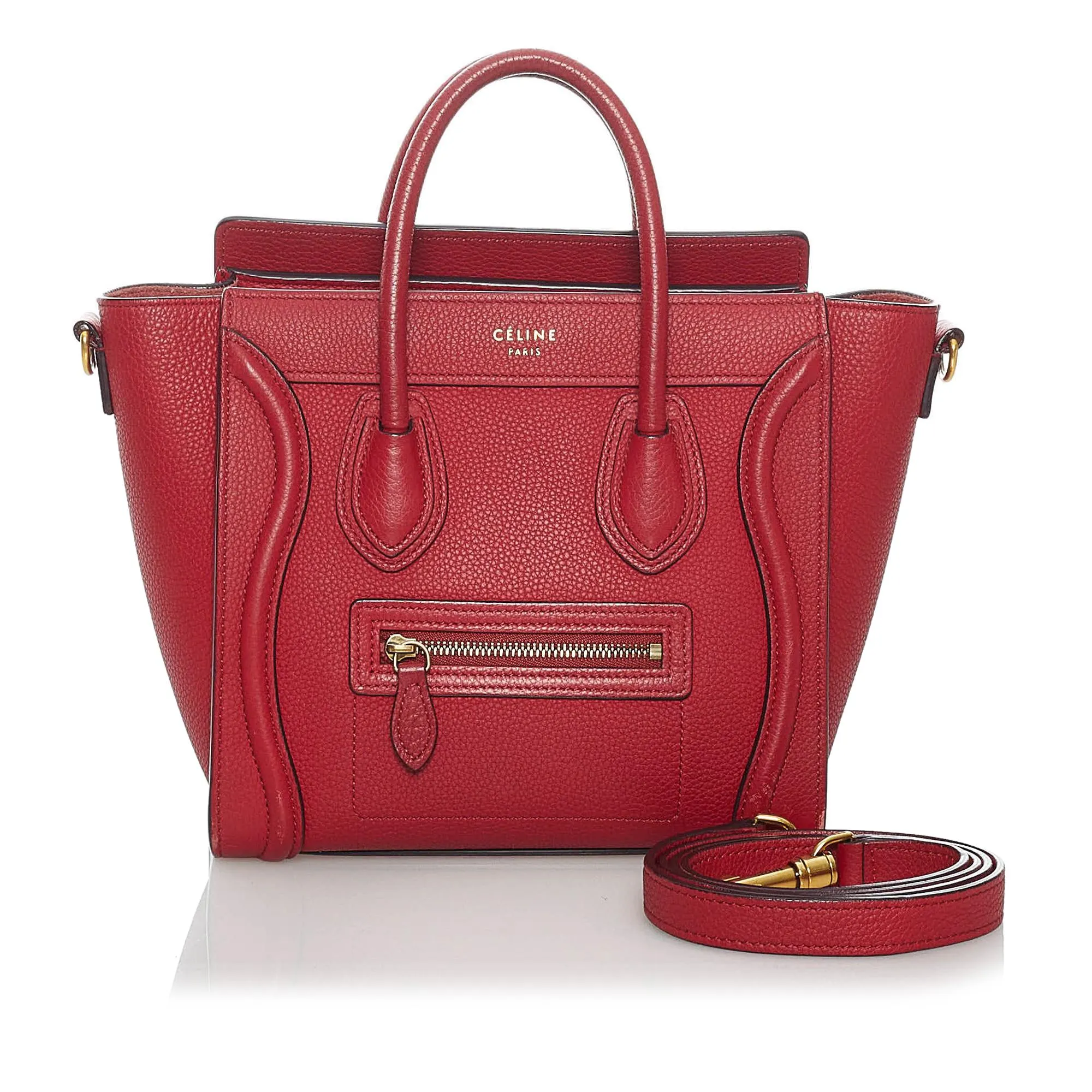 Celine Nano Luggage Leather Satchel (SHG-DNbNna)