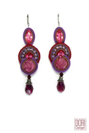 Cerise Crystal Earrings