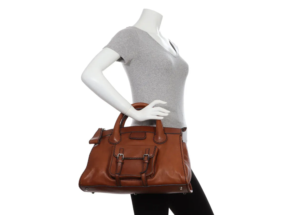 Chloe Large Brown Edith Satchel