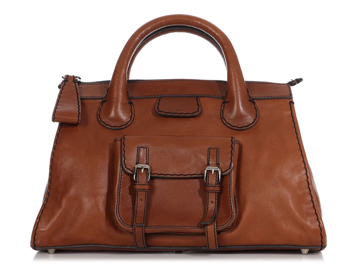 Chloe Large Brown Edith Satchel