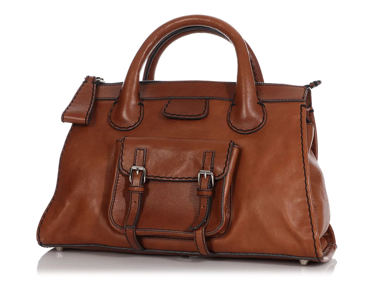 Chloe Large Brown Edith Satchel