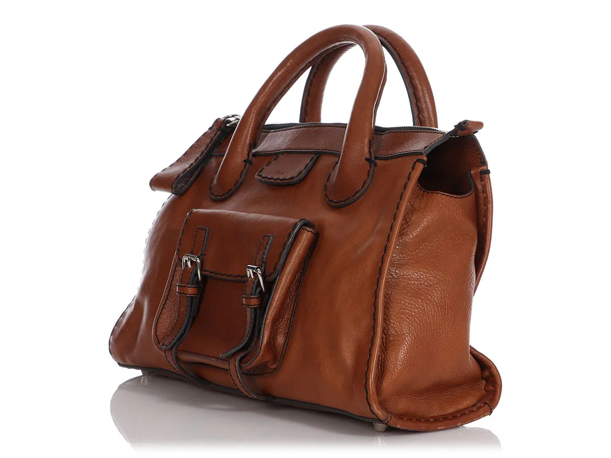 Chloe Large Brown Edith Satchel