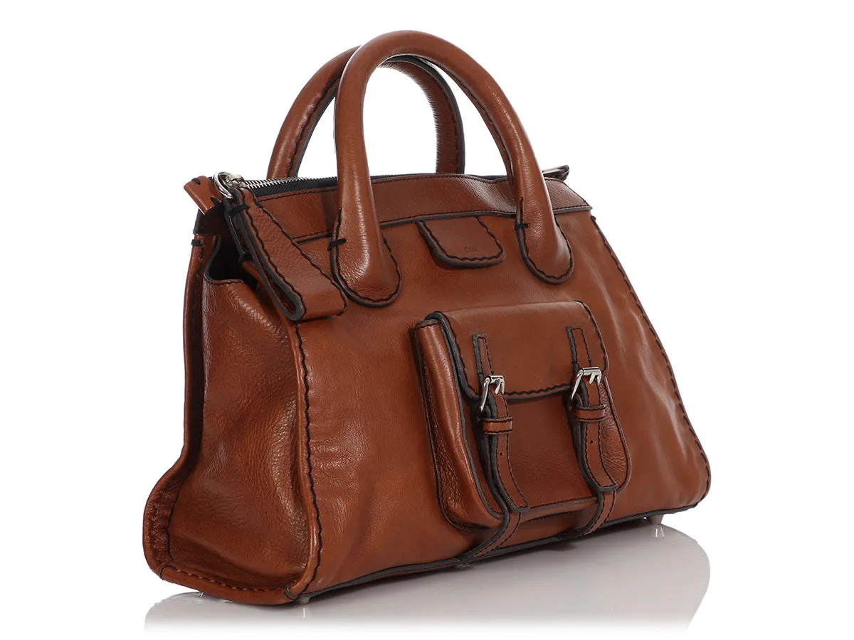 Chloe Large Brown Edith Satchel