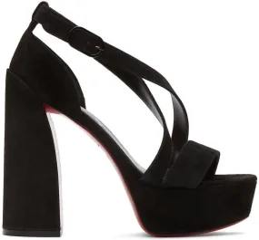 Christian Louboutin Black Suede Movida 130 Heels