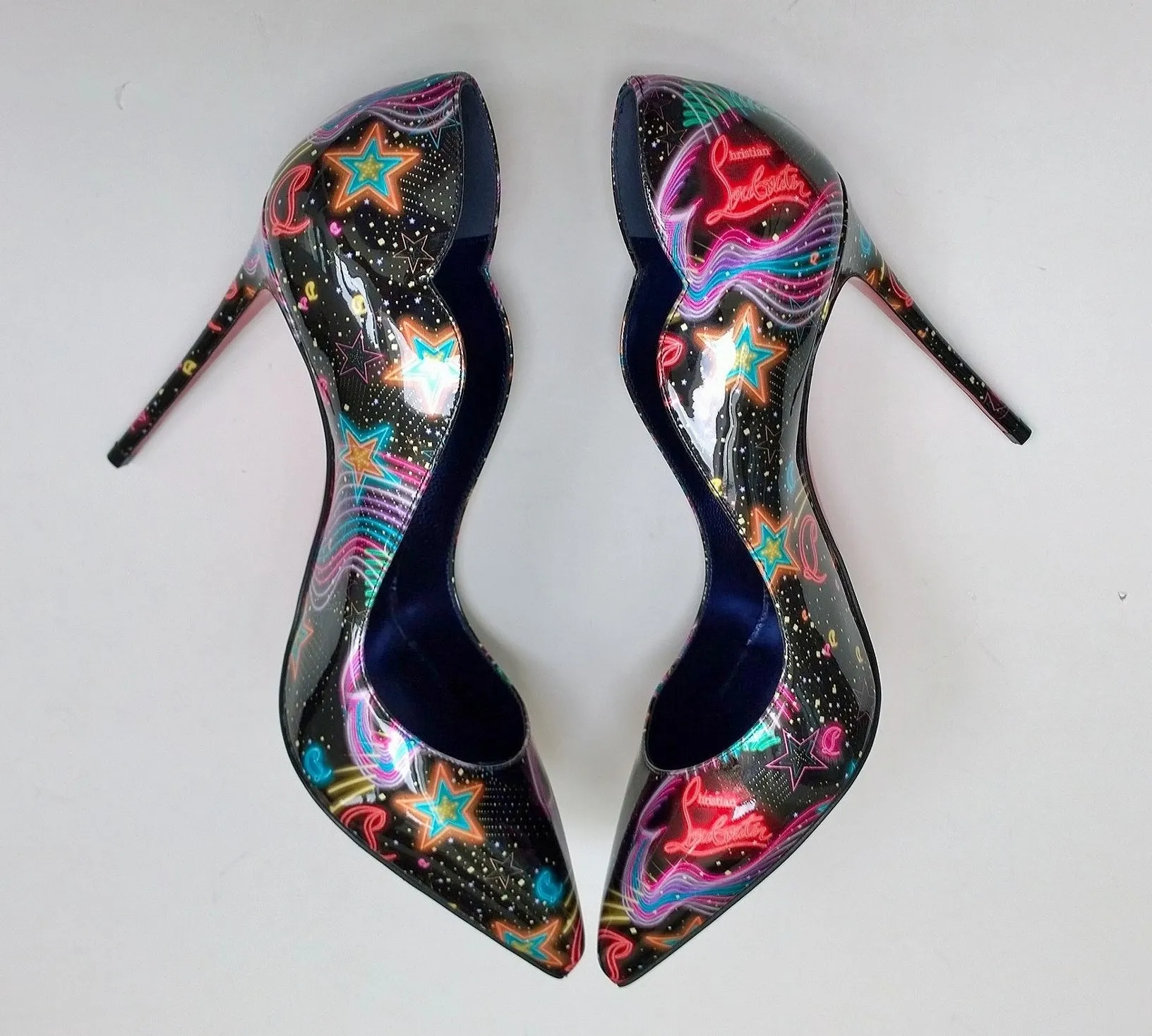 Christian Louboutin Hot Chick 100 Patent Starlight Heels