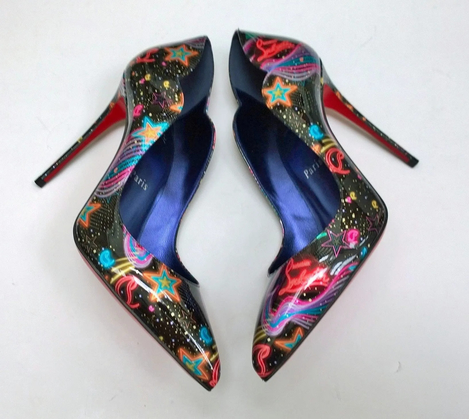 Christian Louboutin Hot Chick 100 Patent Starlight Heels