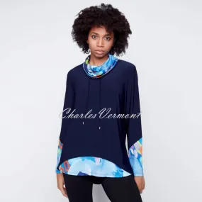 Claire Desjardins Cowl Neck Drawstring Tunic Top - Style 91303