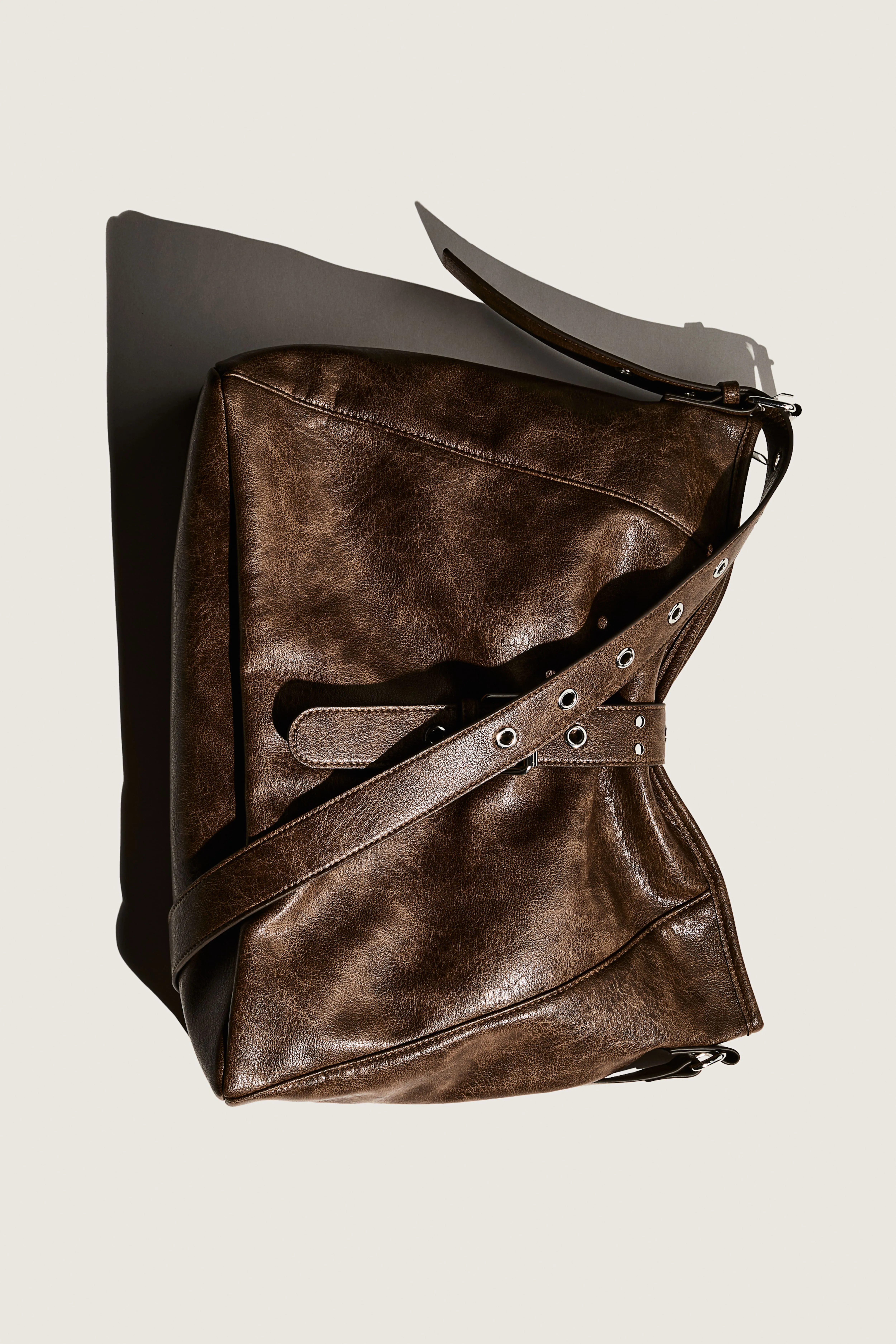 Coated crossbody bag - Dark brown - Ladies | H&M GB