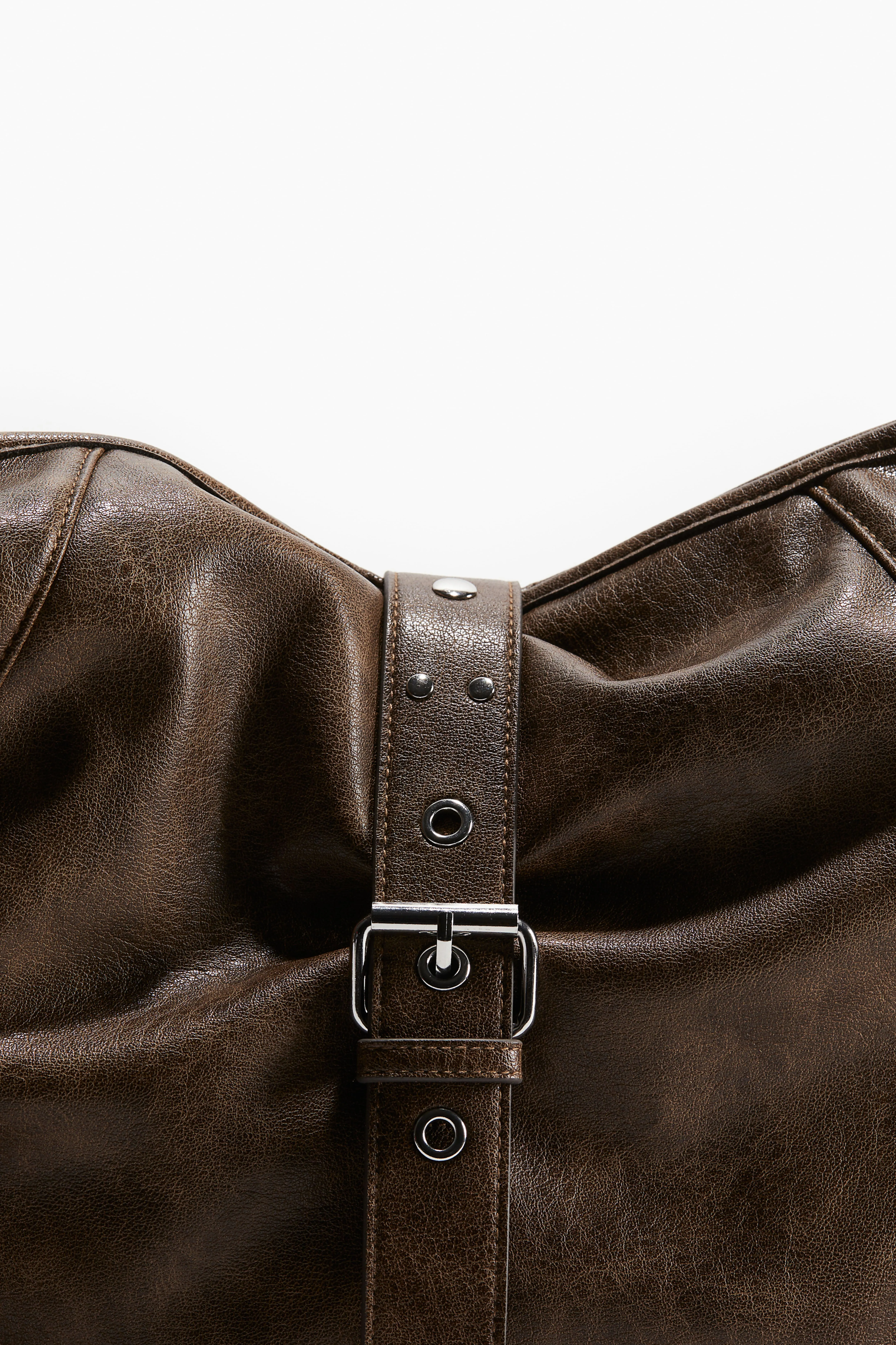 Coated crossbody bag - Dark brown - Ladies | H&M GB