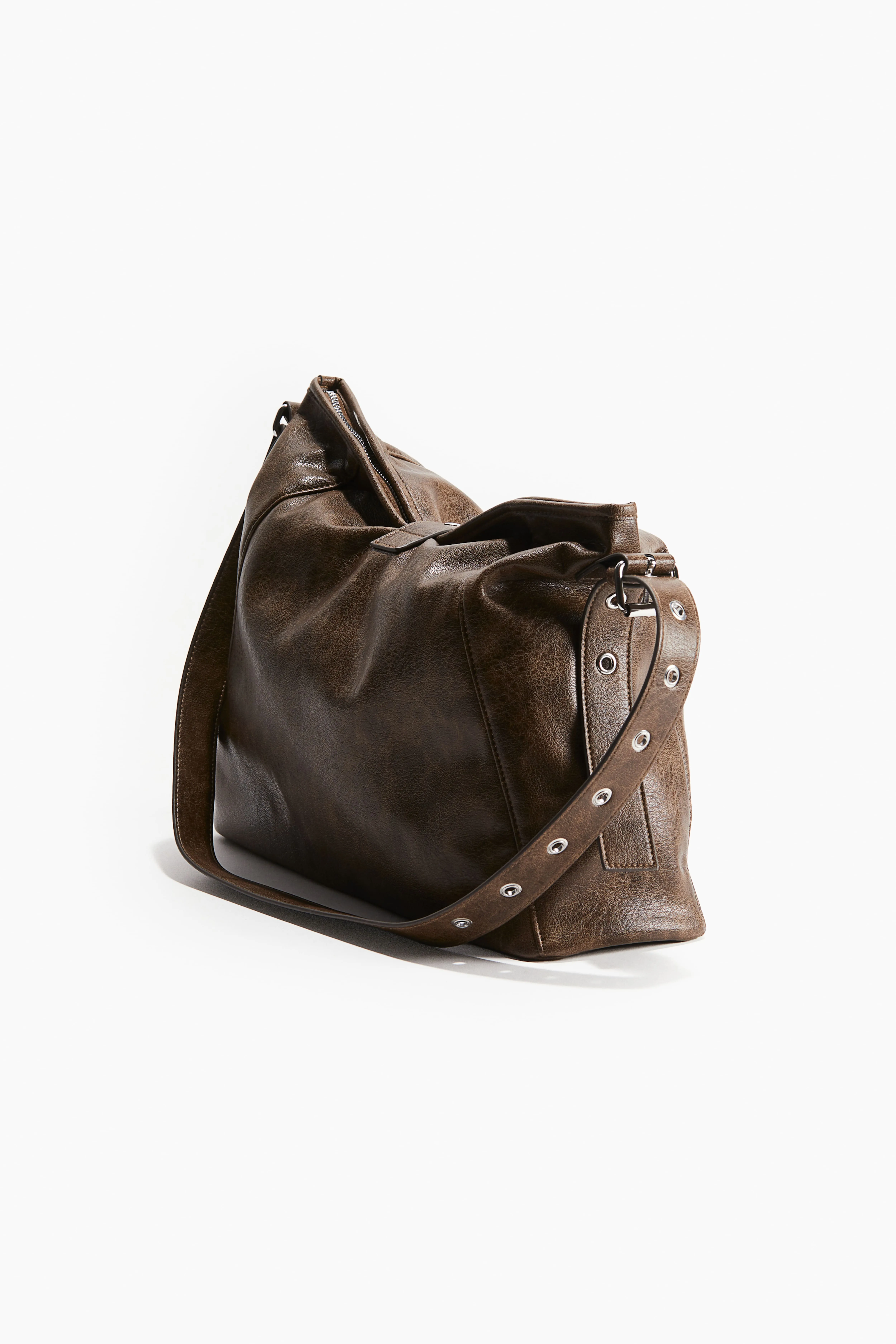 Coated crossbody bag - Dark brown - Ladies | H&M GB