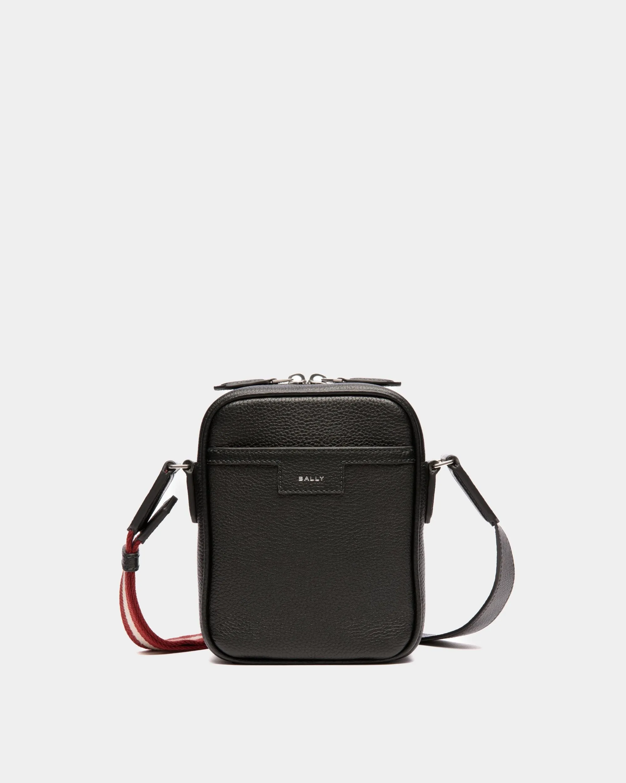 Code Crossbody Bag in Black Leather 