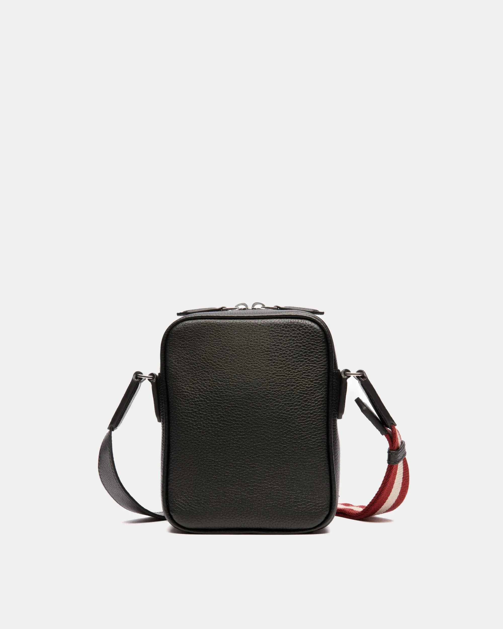 Code Crossbody Bag in Black Leather 