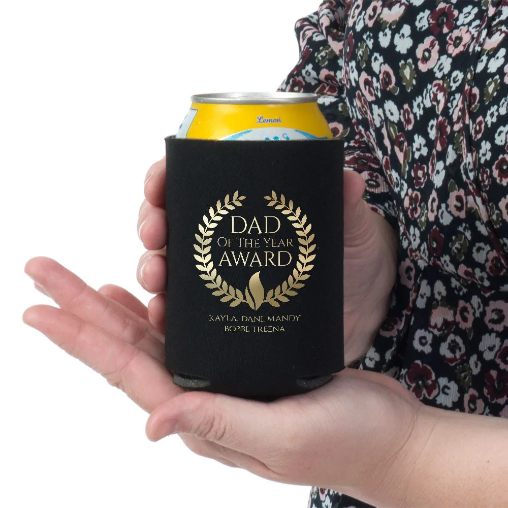 Dad Of The Year Personalized Can Wrap