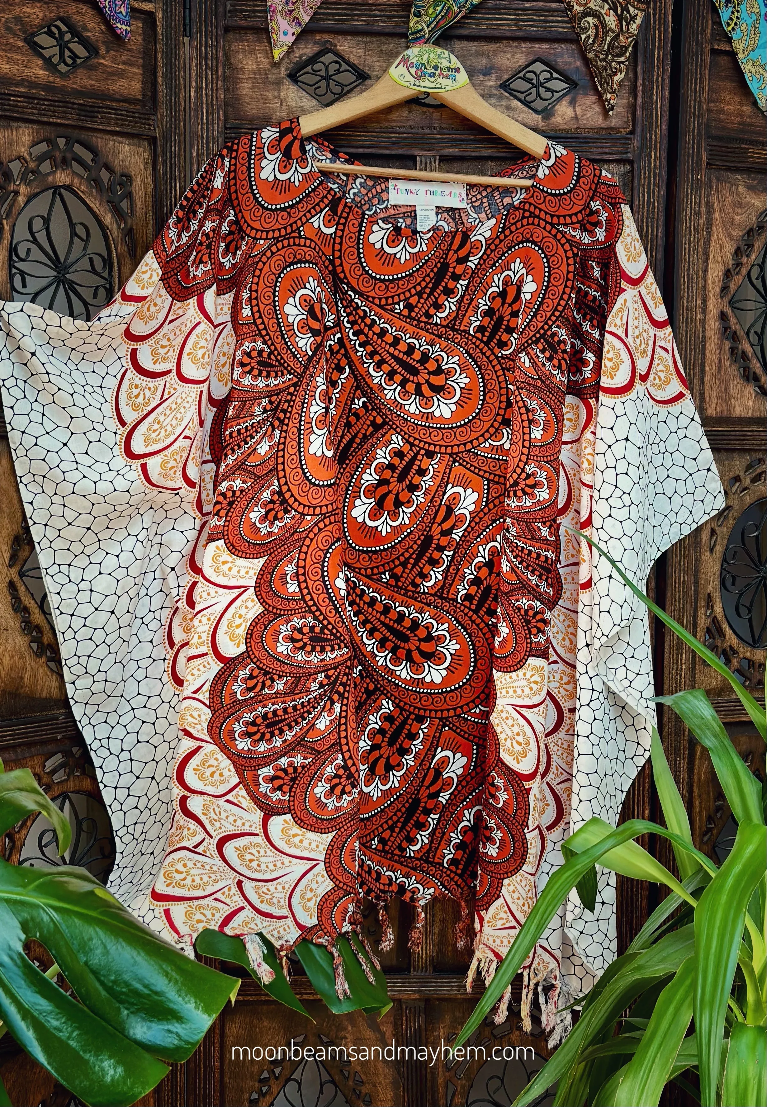 DELICIOUS AMBER TASSELED KAFTAN / TUNIC  REG - 4XL