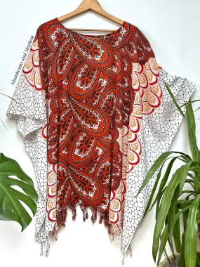 DELICIOUS AMBER TASSELED KAFTAN / TUNIC  REG - 4XL