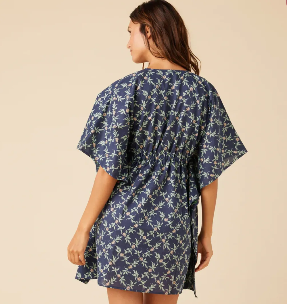 Diamond Lily Kaftan Coverup - Dress Blues