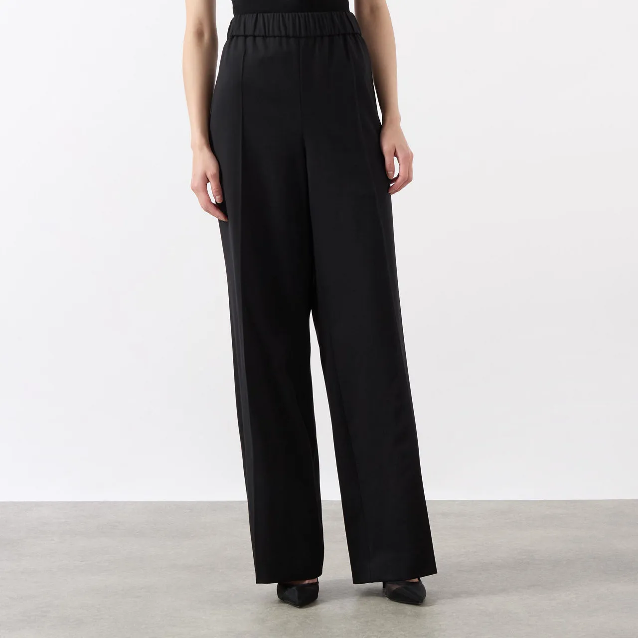 DOLCE & GABBANA Wide-Leg Trousers - Black