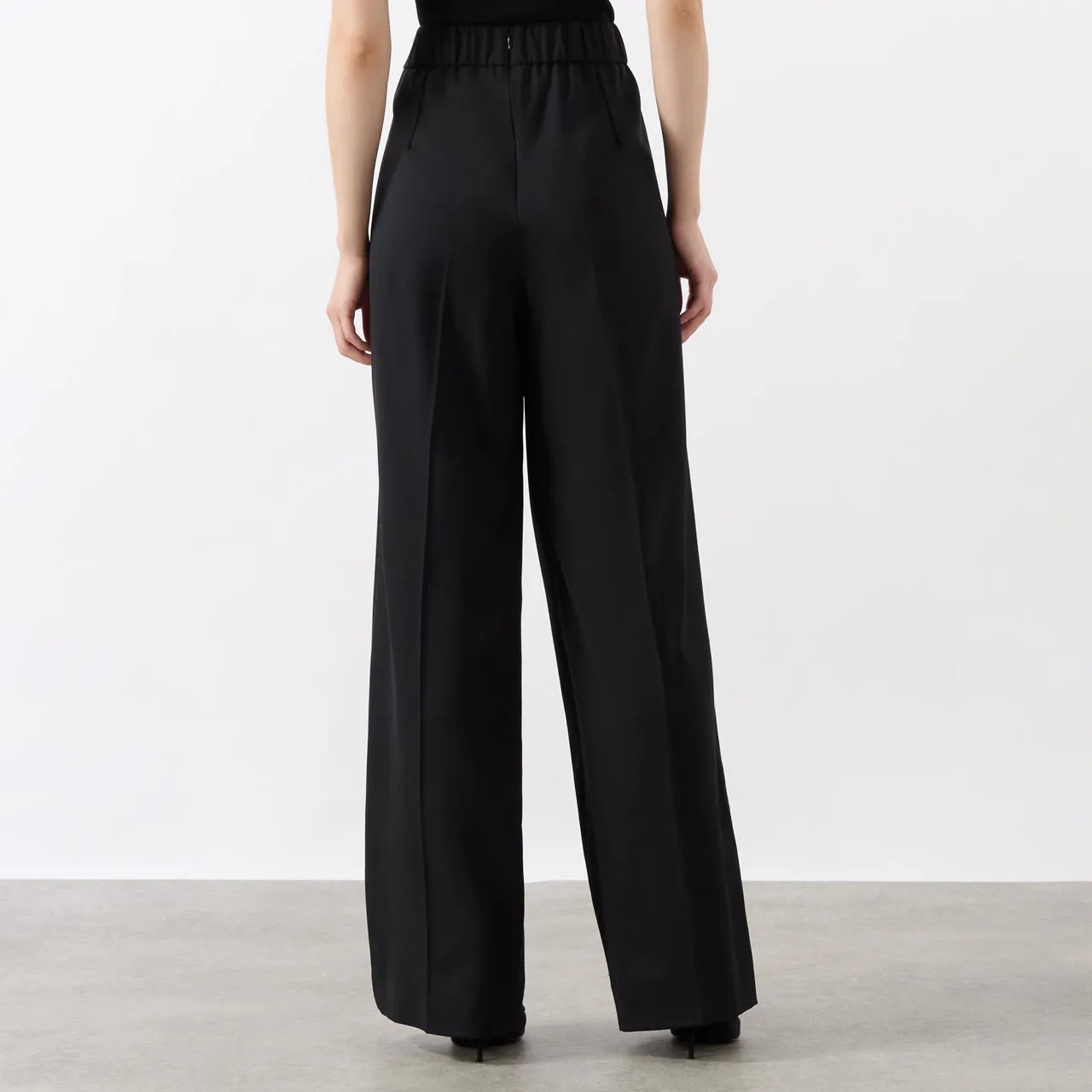 DOLCE & GABBANA Wide-Leg Trousers - Black