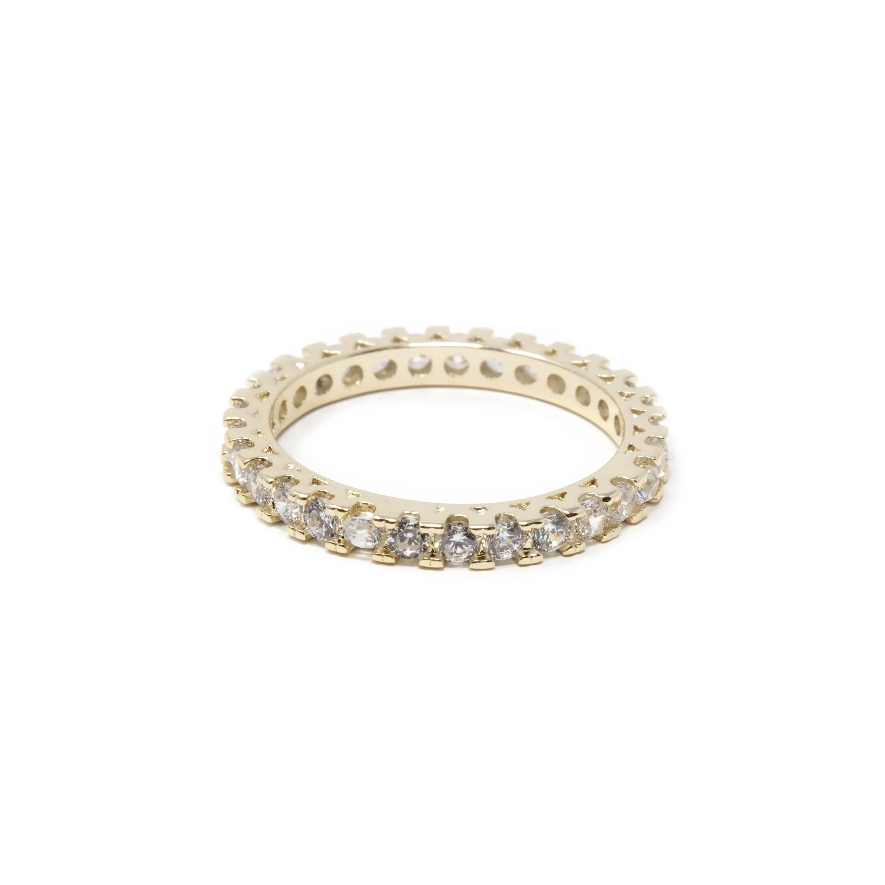 Eternity Ring Goldtone Pave