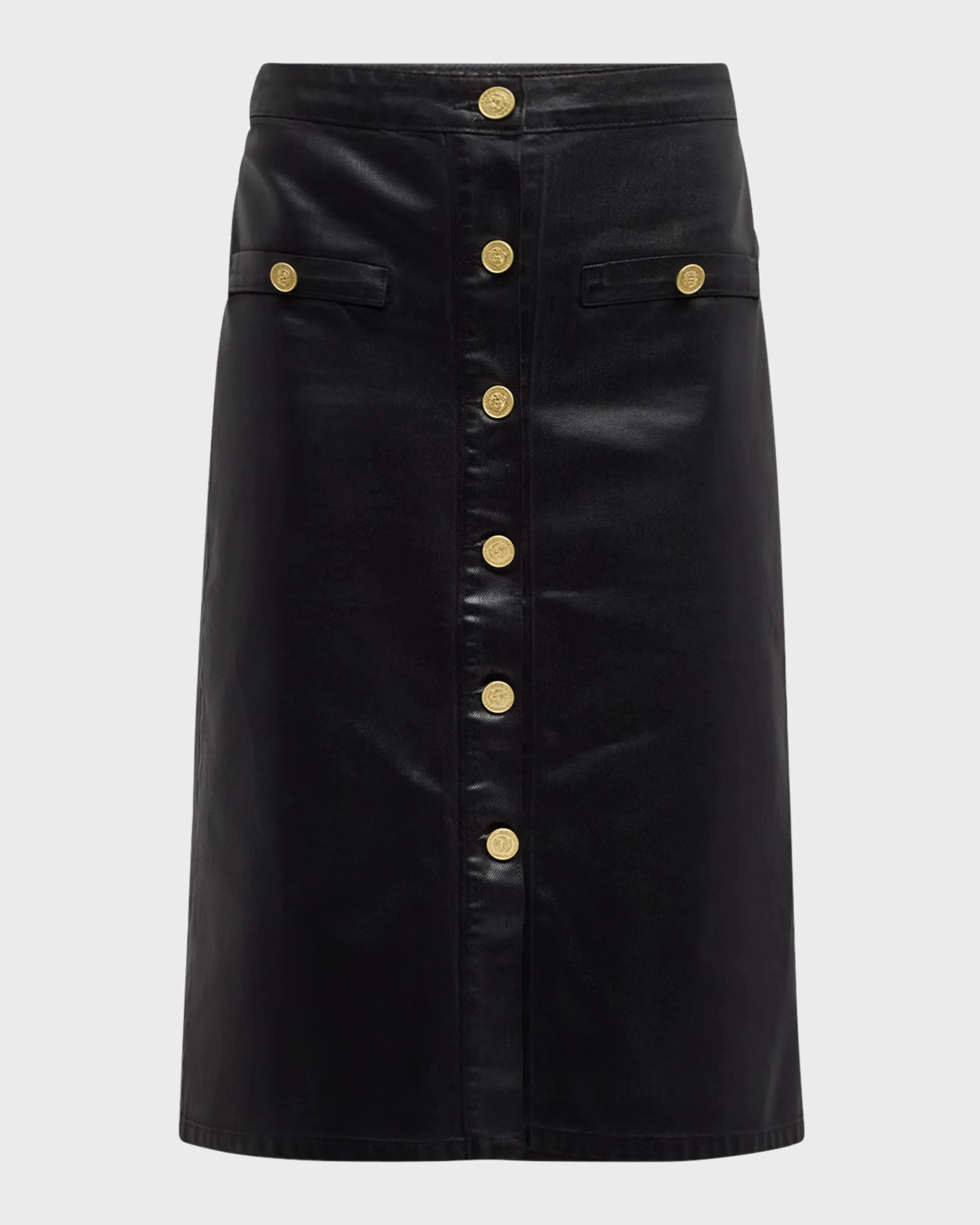 Exclusive Landry Button-Front Midi Skirt