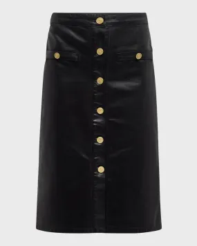 Exclusive Landry Button-Front Midi Skirt