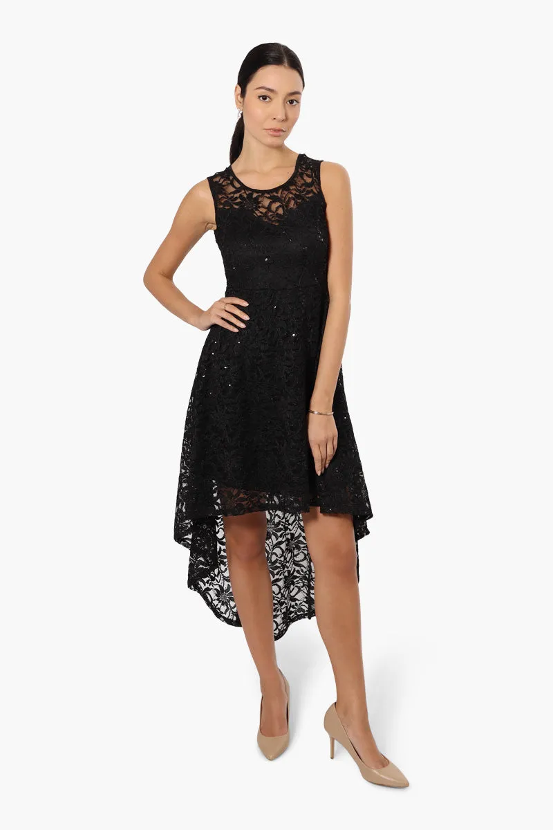 Fairweather Limite High Low Lace Sequin Cocktail Dress