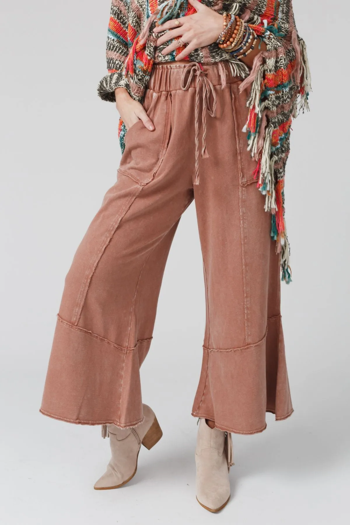 Feeling Good Wide Leg Pant - Faded Rust