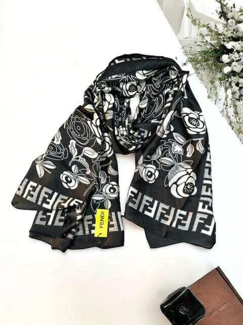 FENDI FLORAL SILK STOLE