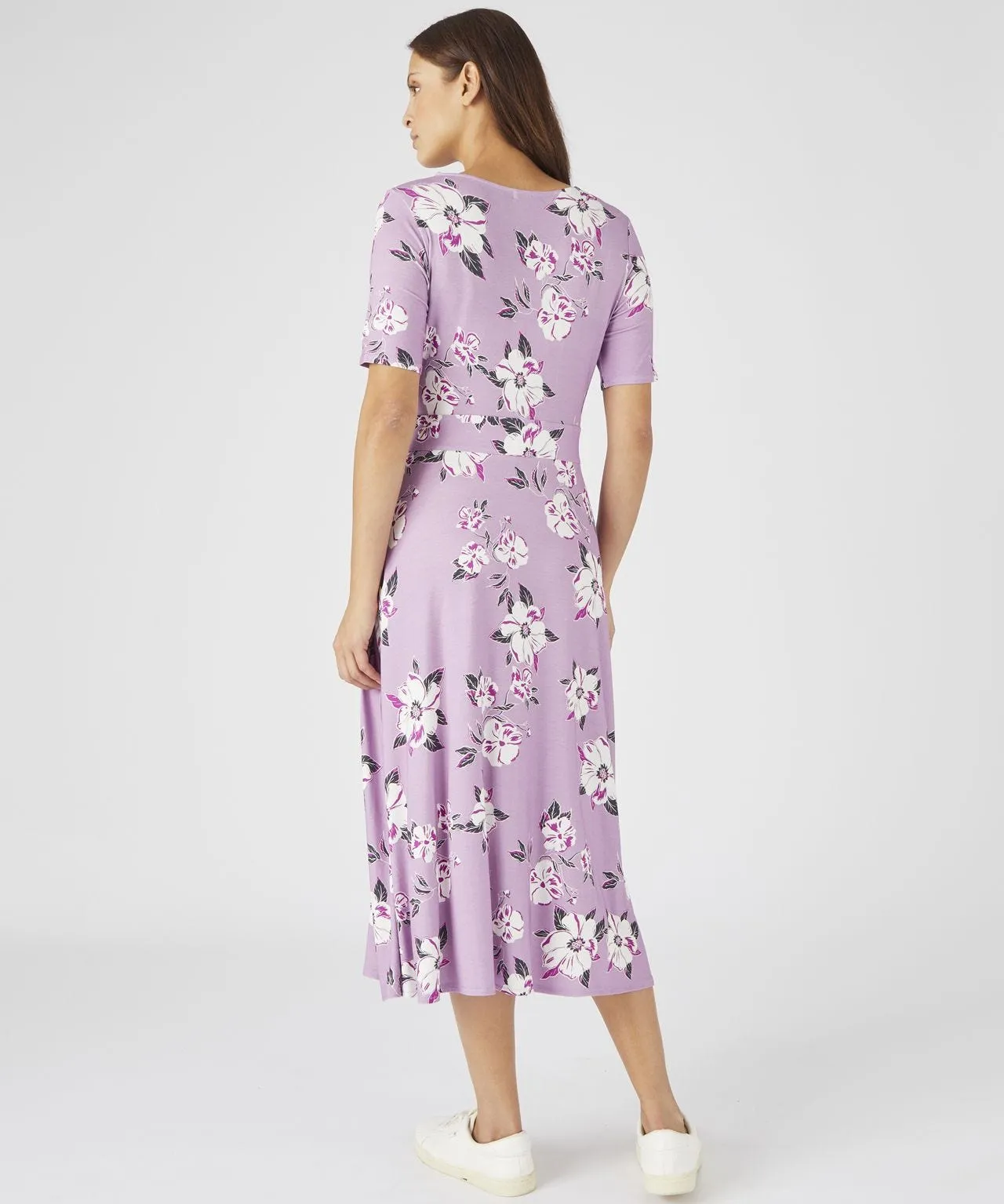 Floral Print Comfort Stretch Dress