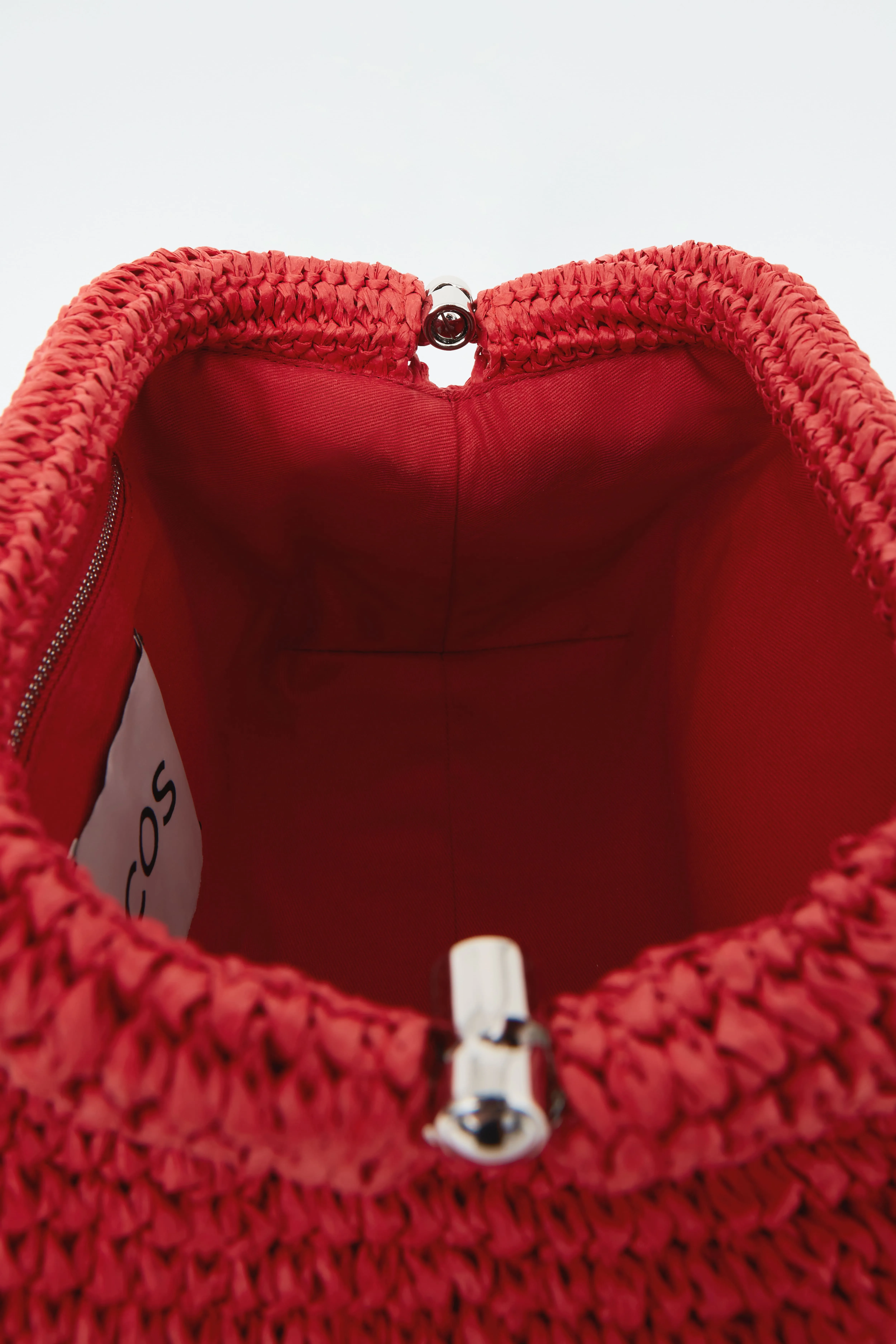 FRAMED CLUTCH - RAFFIA - RED - Ladies | H&M GB