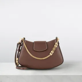 GANNI The Sustainable Edit Mini Swing Crossbody Bag - Chocolate Fondant