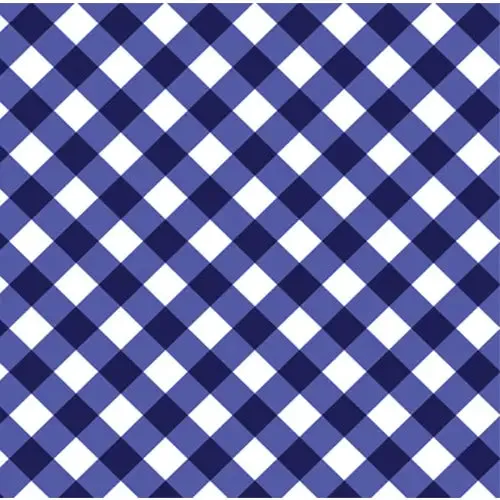 Gingham Check Gift Wrap-Blue