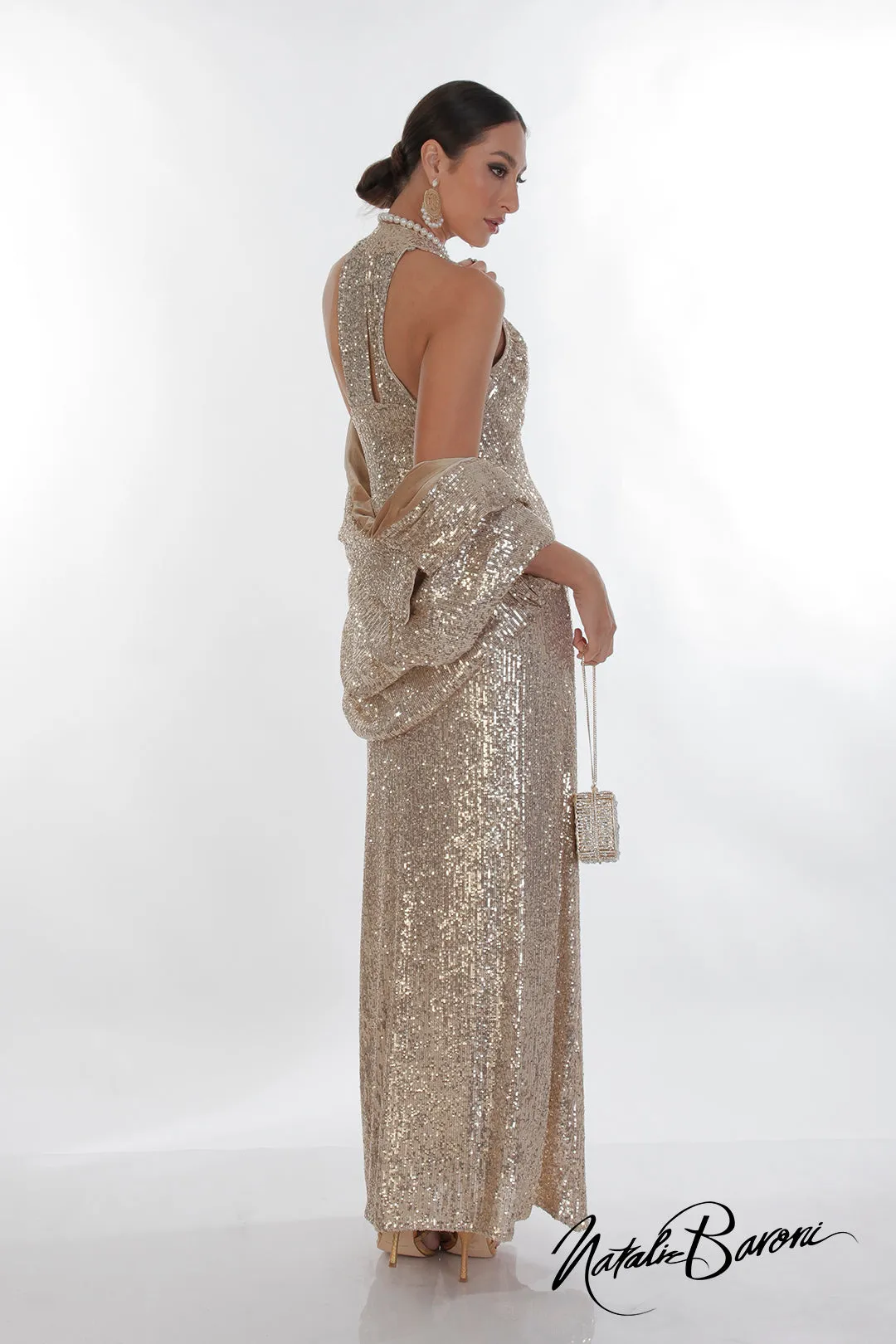 Gold Evening Gown - La Scala