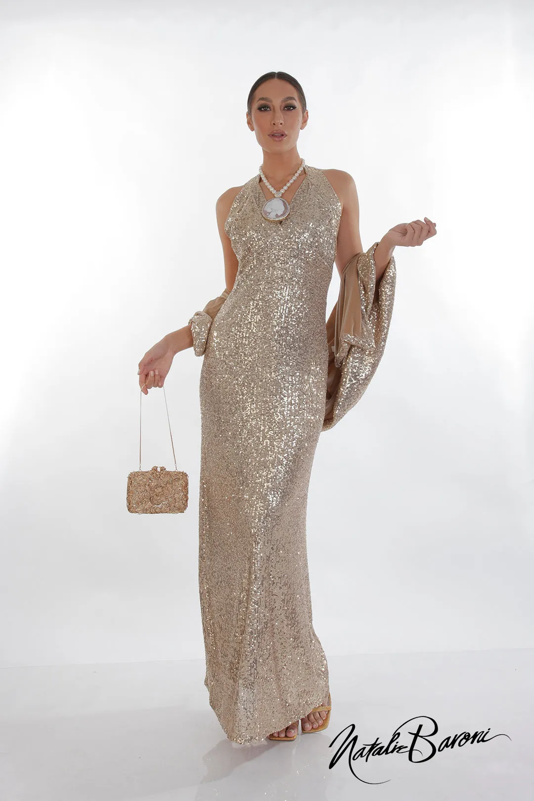 Gold Evening Gown - La Scala