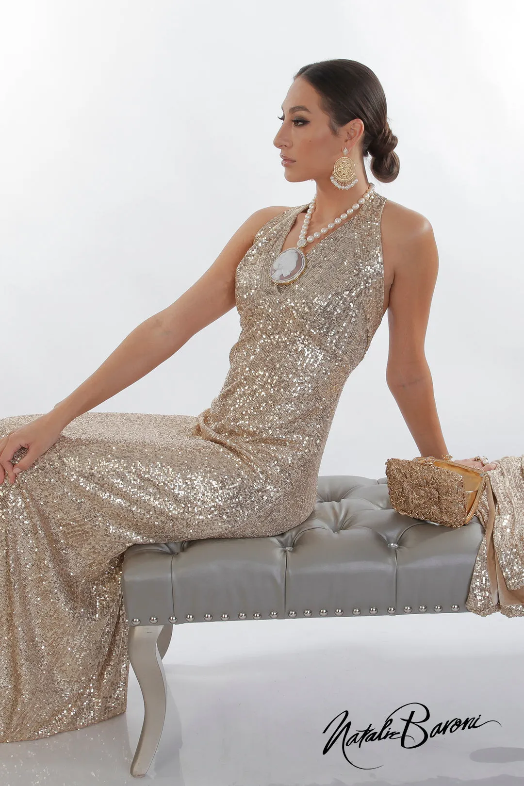 Gold Evening Gown - La Scala