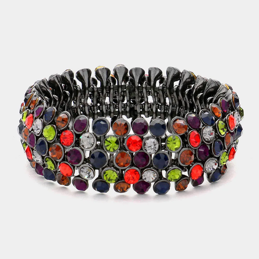 iLLASPARKZ Bubble Stone Stretch Evening Bracelet