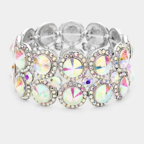 iLLASPARKZ Crystal Rhinestone Pave Stretch Evening Bracelet