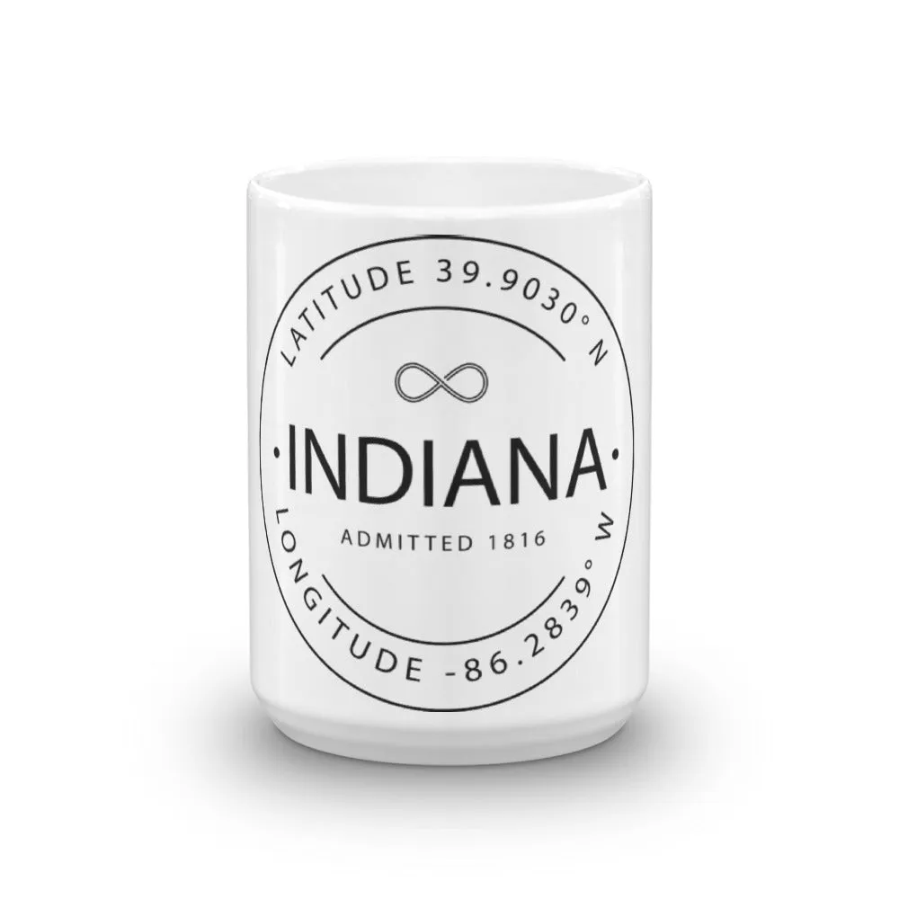 Indiana - Mug - Latitude & Longitude