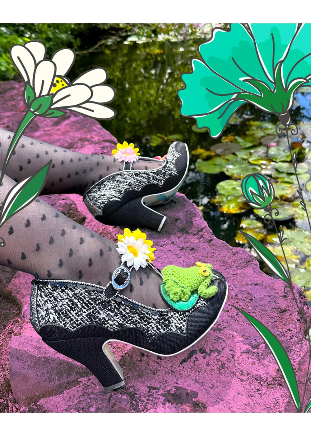 Irregular Choice Lily Leapfrog 50's Pumps Black