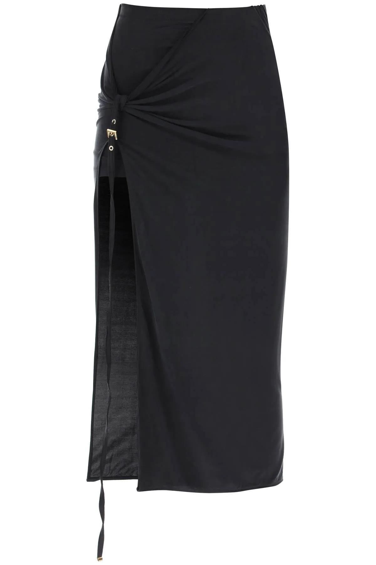 JACQUEMUS Croissant Midi Skirt with Draped Design