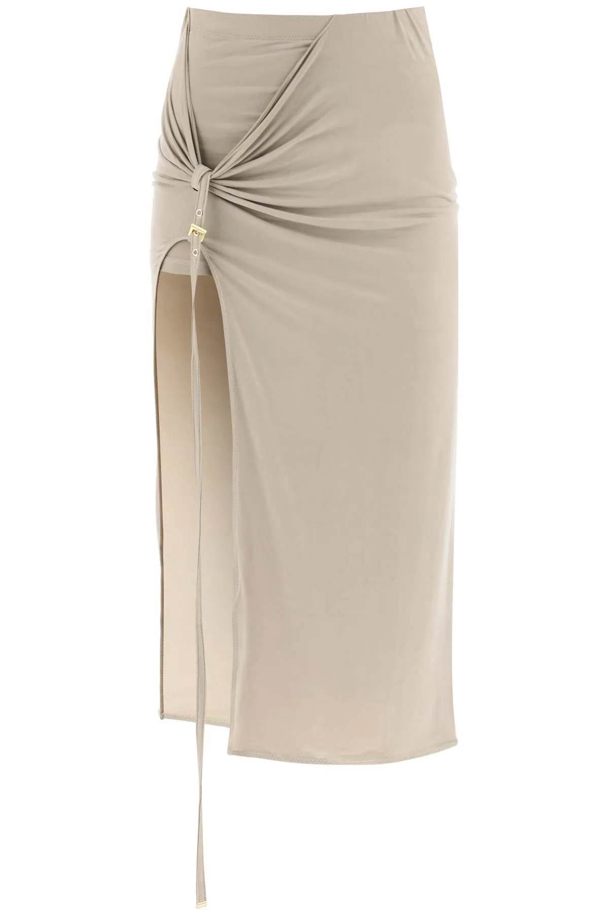 JACQUEMUS Croissant Midi Skirt with Draped Design